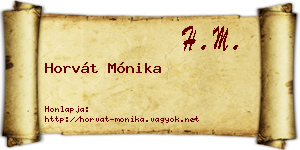 Horvát Mónika névjegykártya